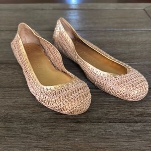 Jack Rogers Java Metallic Crochet Ballet Flats